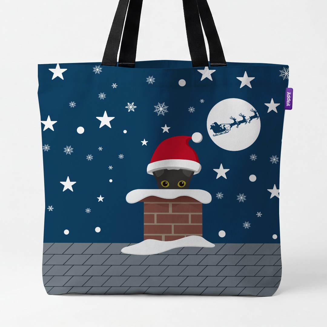 'Up on the Rooftop' - Personalised {breedCommonName} Canvas Bag