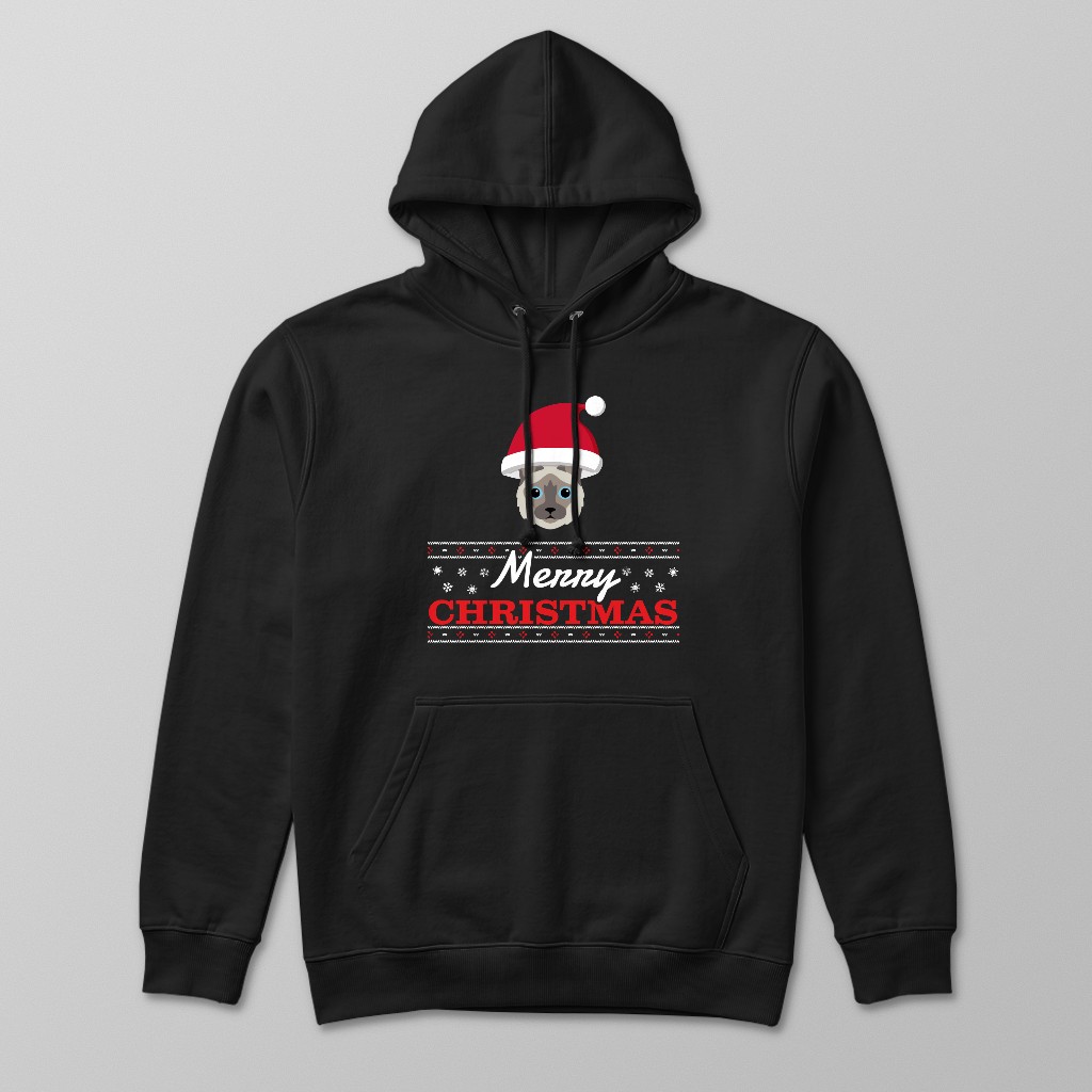 Merry Christmas Santa Hat: Personalised {breedFullName} Hoodie
