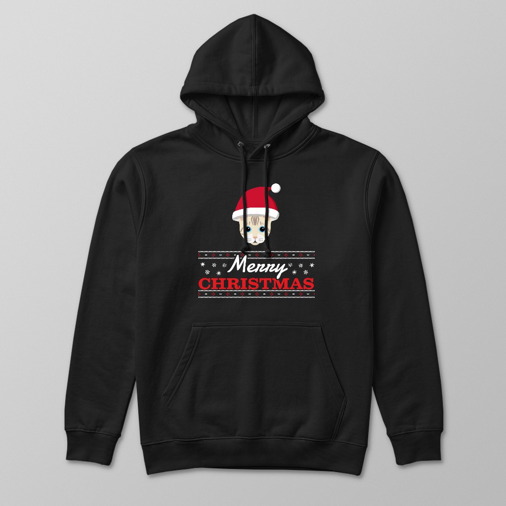 Merry Christmas Santa Hat: Personalised {breedFullName} Hoodie