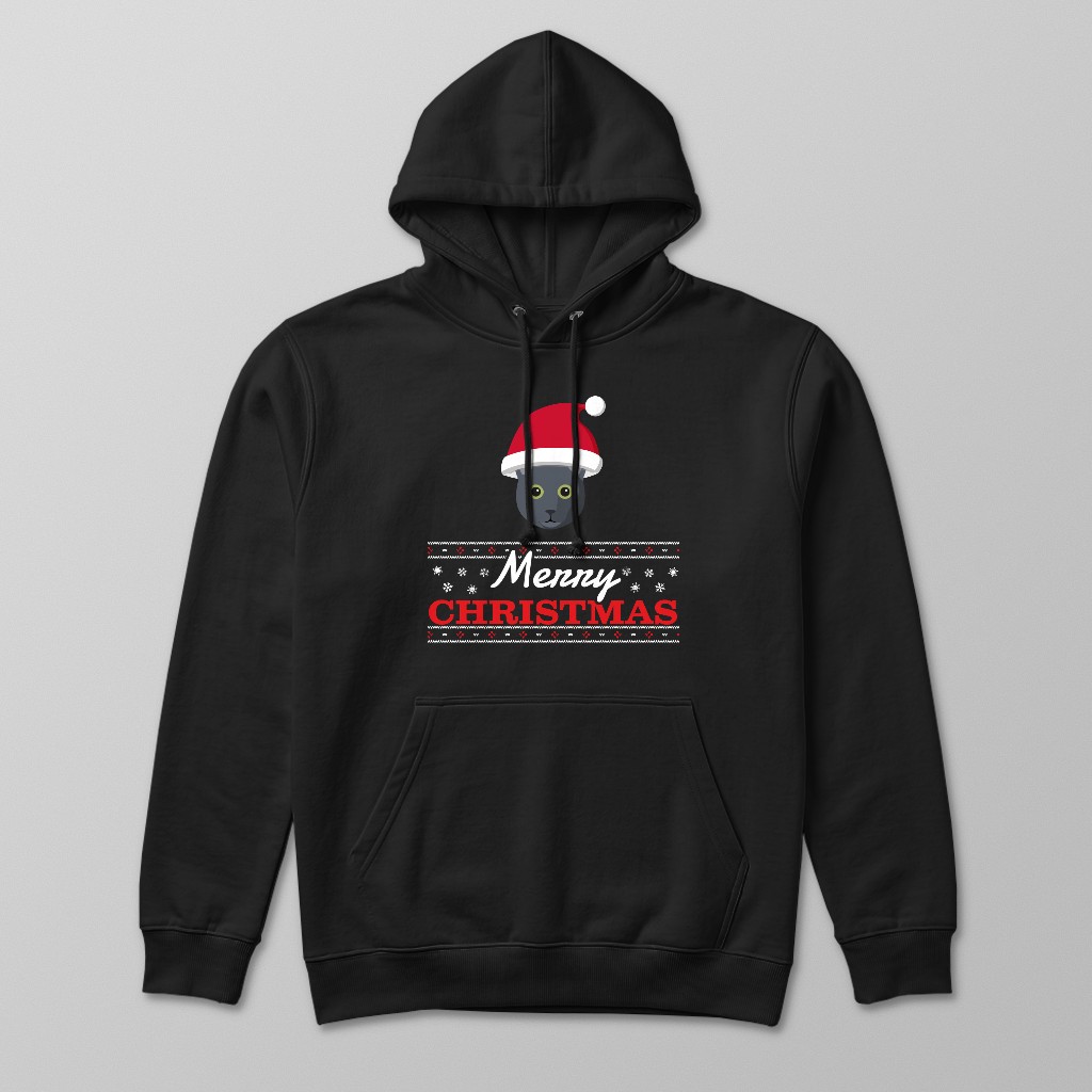 Merry Christmas Santa Hat: Personalized {breedFullName} Hoodie