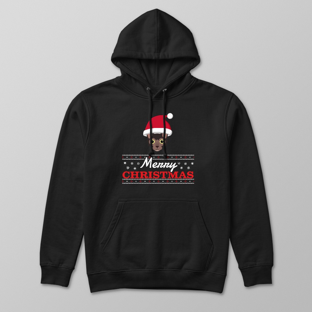 Merry Christmas Santa Hat: Personalised {breedFullName} Hoodie