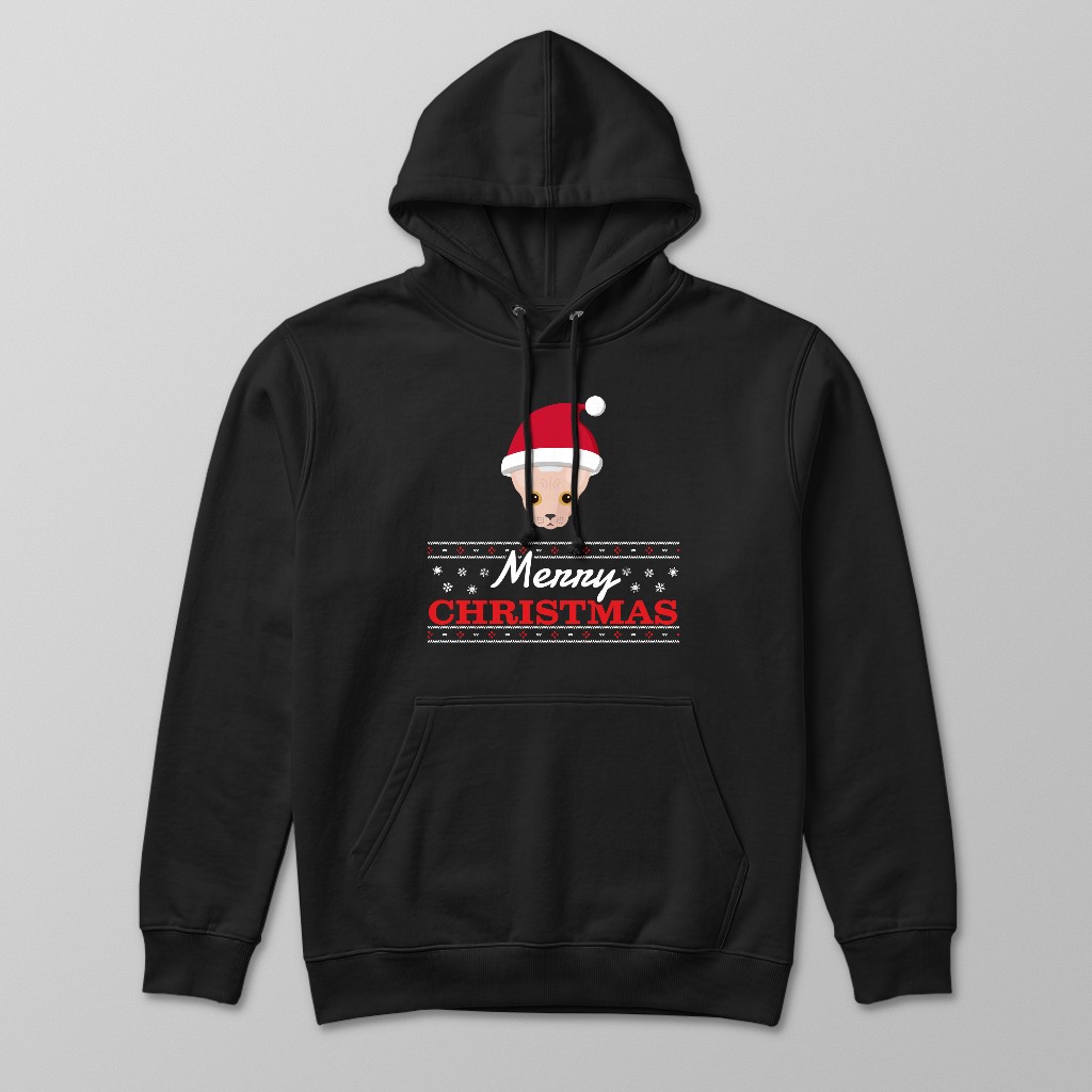 Merry Christmas Santa Hat: Personalized {breedFullName} Hoodie