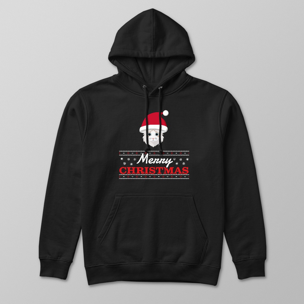 Merry Christmas Santa Hat: Personalised {breedFullName} Hoodie