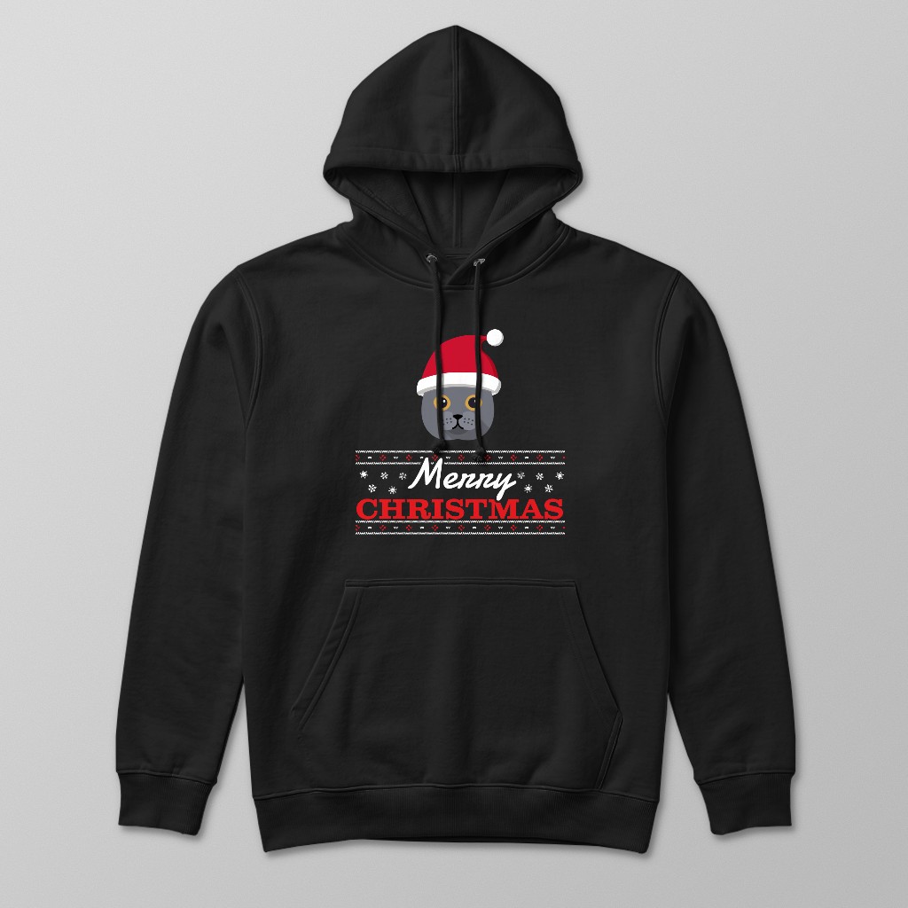 Merry Christmas Santa Hat: Personalised {breedFullName} Hoodie