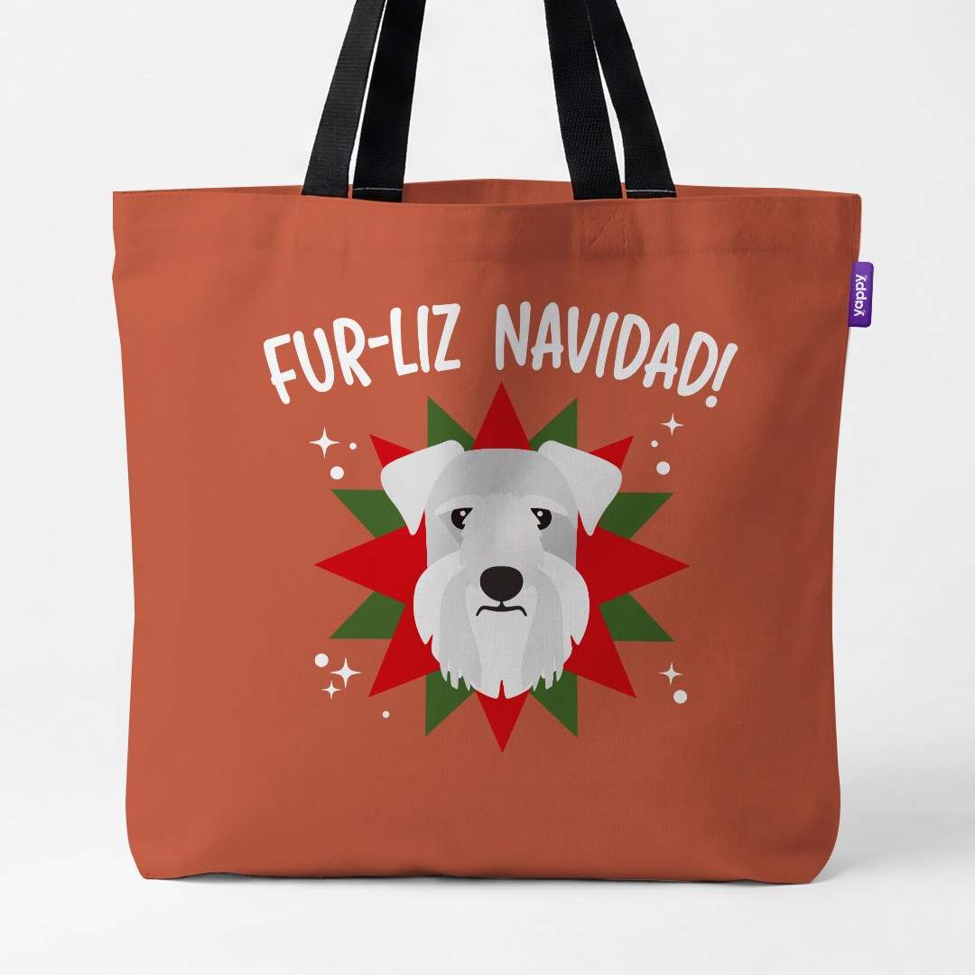 'Fur-Liz Navidad' - Personalised {breedCommonName} Canvas Bag