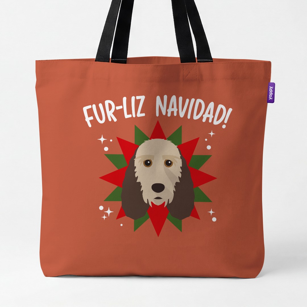 'Fur-Liz Navidad' - Personalised {breedCommonName} Canvas Bag