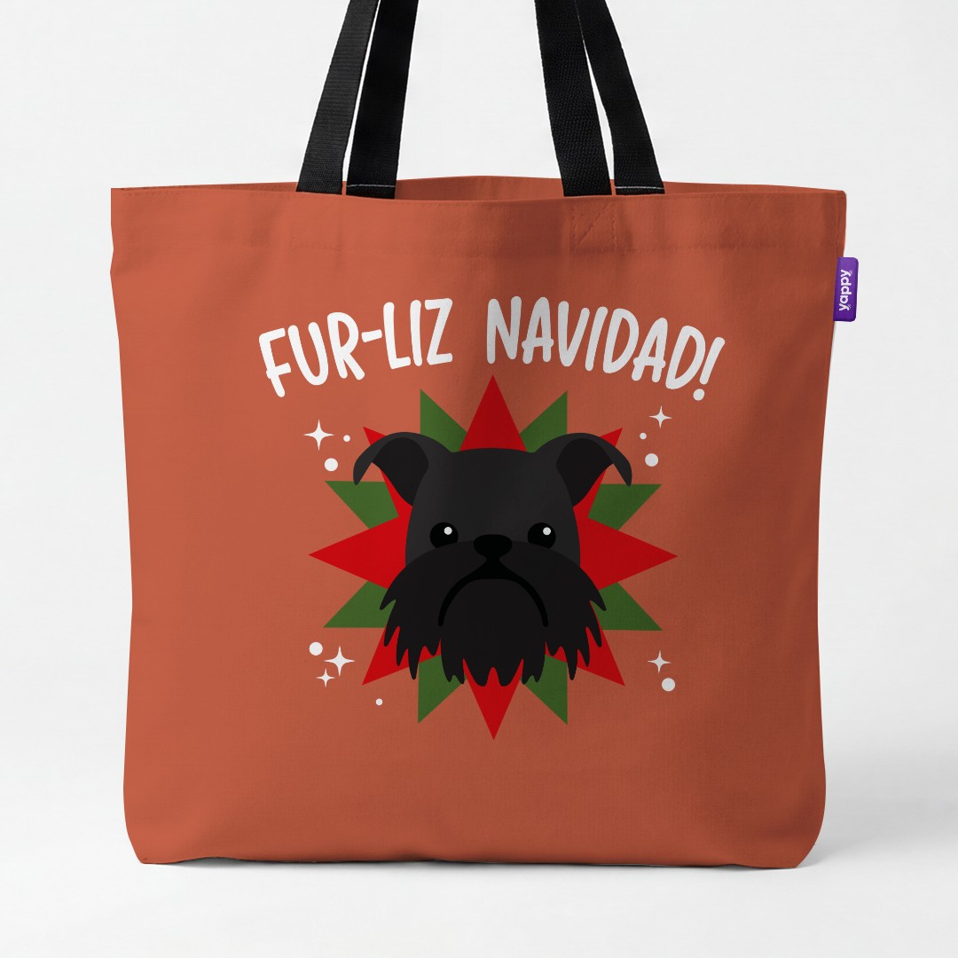 'Fur-Liz Navidad' - Personalised {breedCommonName} Canvas Bag