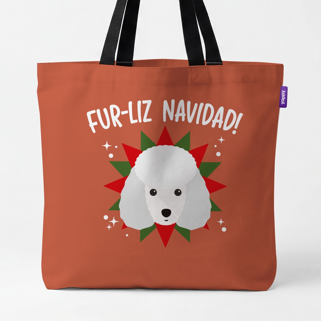 'Fur-Liz Navidad' - Personalized {breedCommonName} Canvas Bag