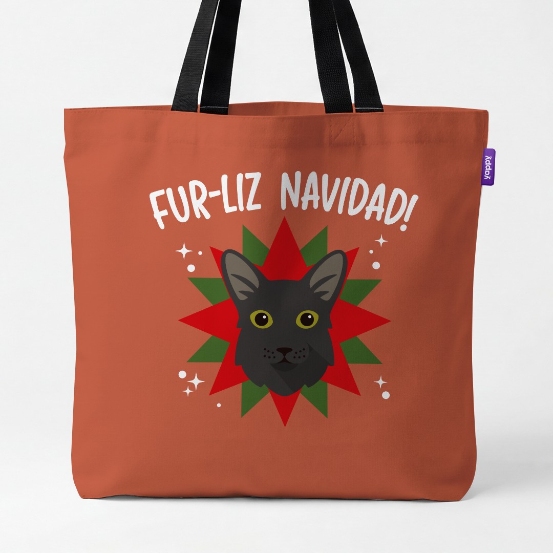 'Fur-Liz Navidad' - Personalized {breedCommonName} Canvas Bag