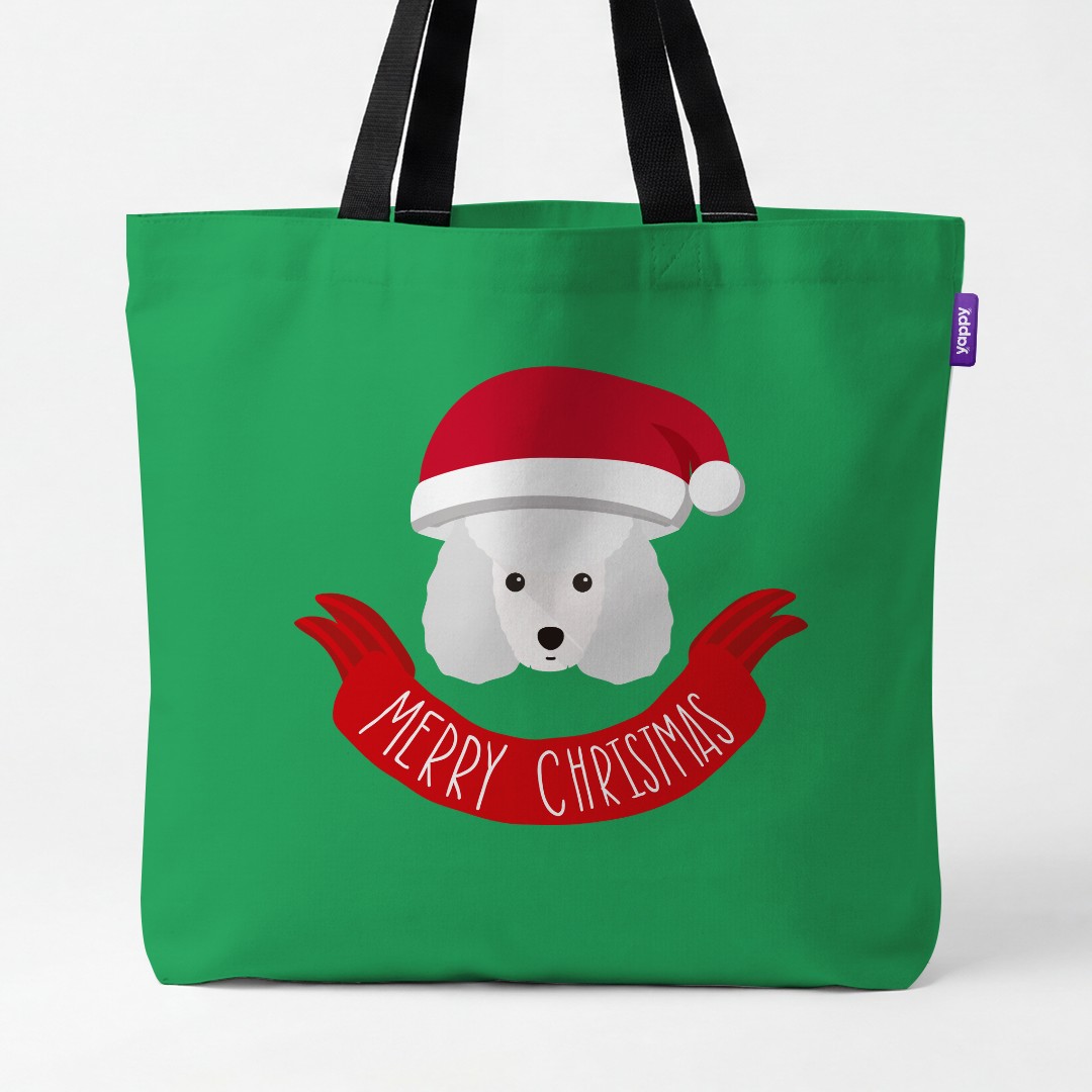 'Merry Christmas Banner' - Personalized {breedCommonName} Canvas Bag