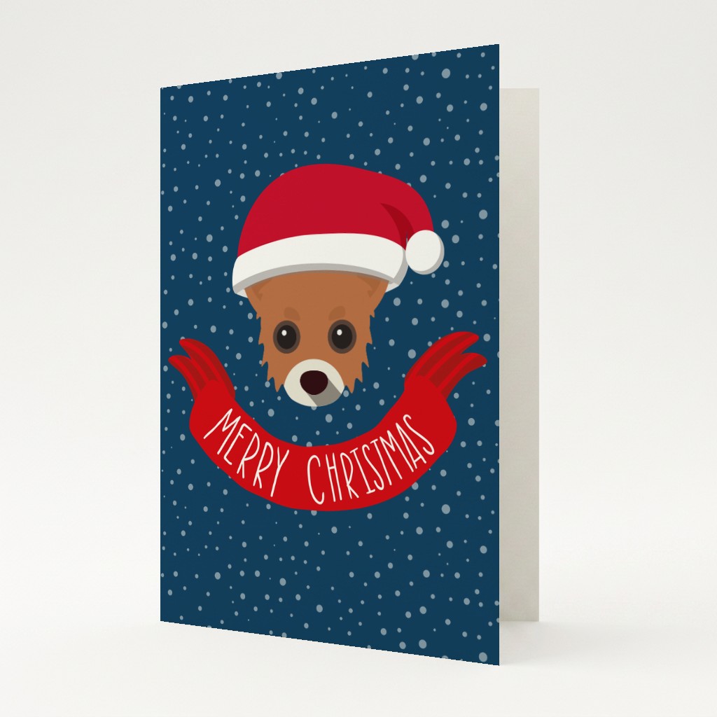 Merry Christmas Banner: Personalised {breedFullName} Card