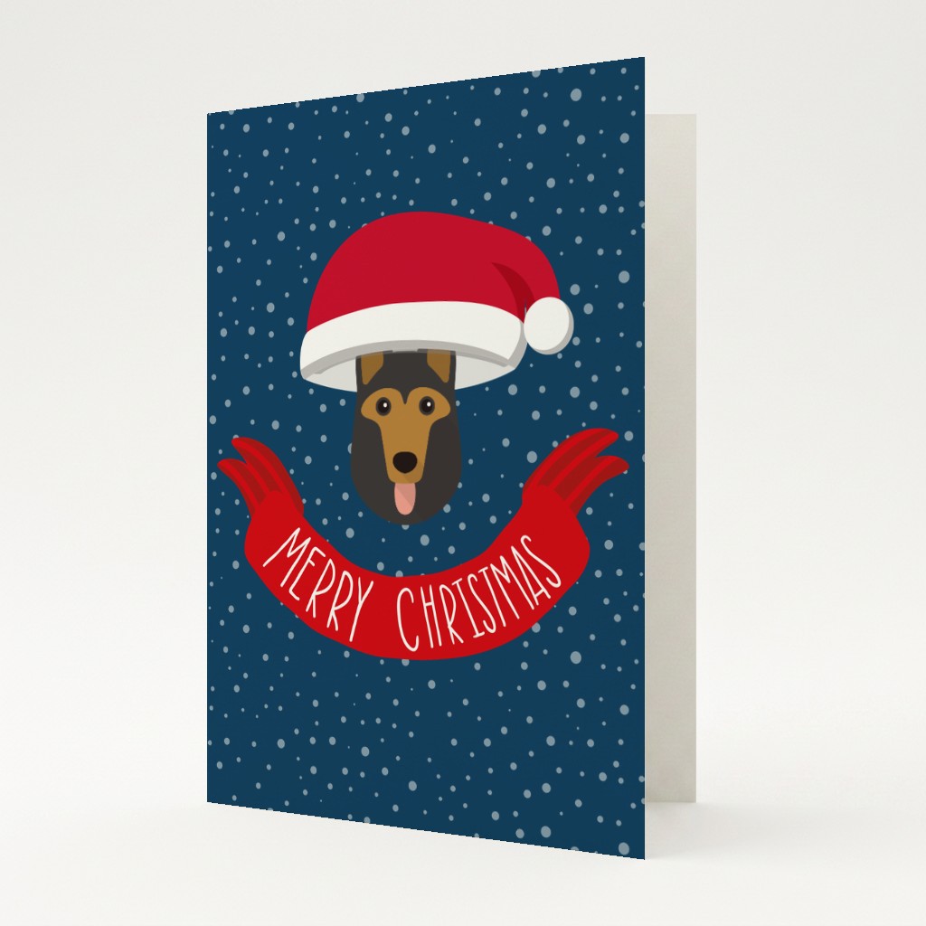Merry Christmas Banner: Personalised {breedFullName} Card