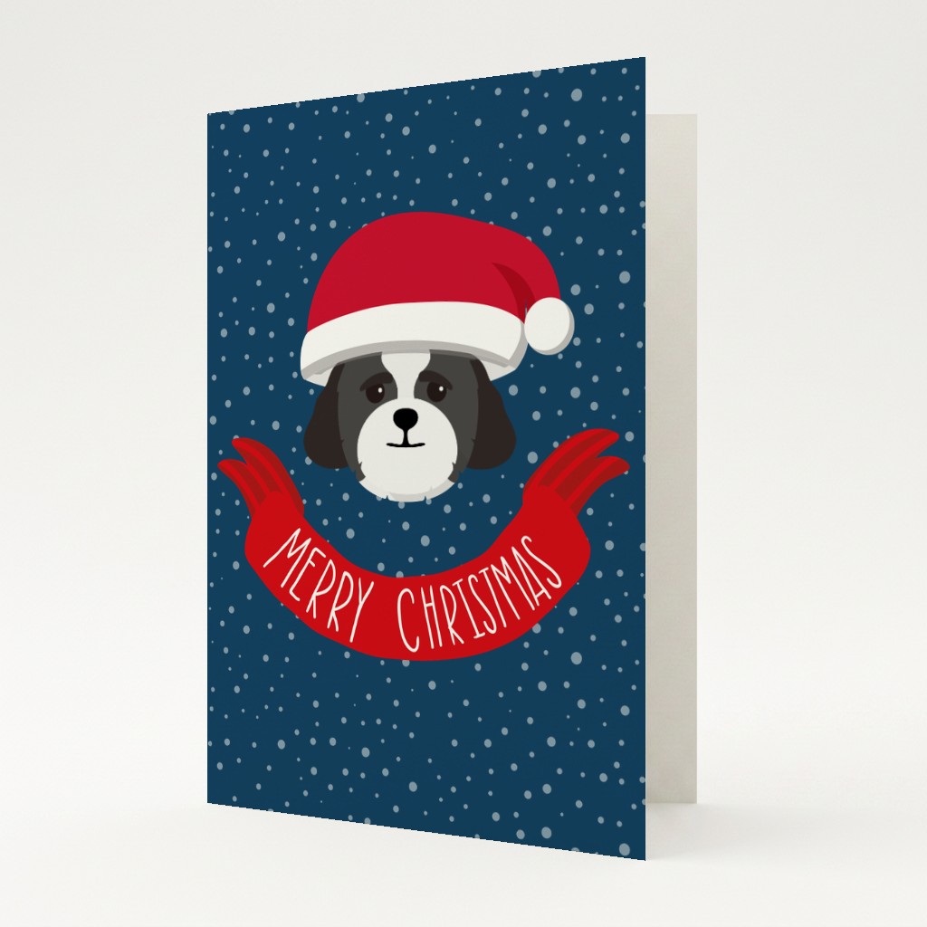 Merry Christmas Banner: Personalised {breedFullName} Card