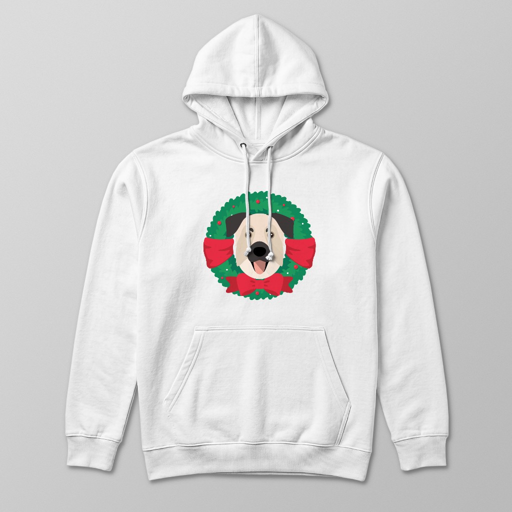 Festive Wreath: Personalised {breedFullName} Hoodie