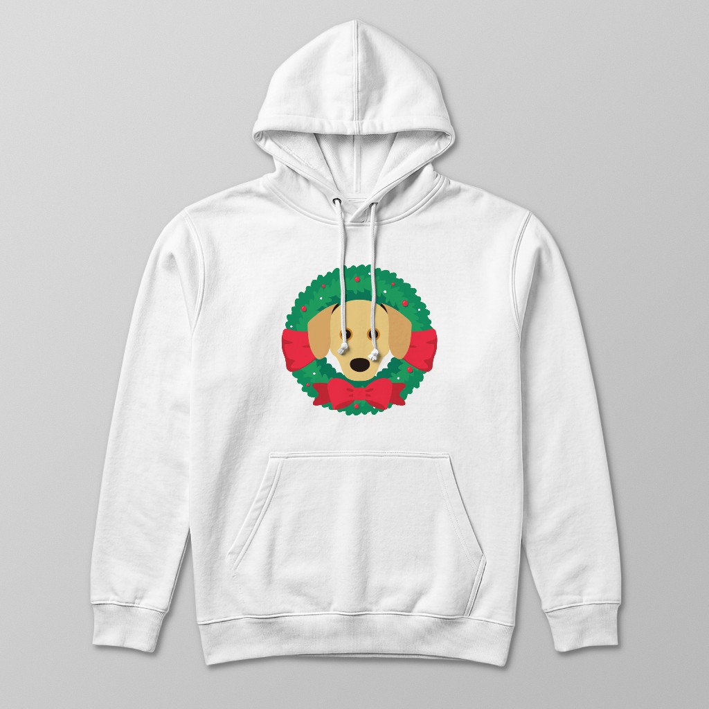 Festive Wreath: Personalized {breedFullName} Hoodie