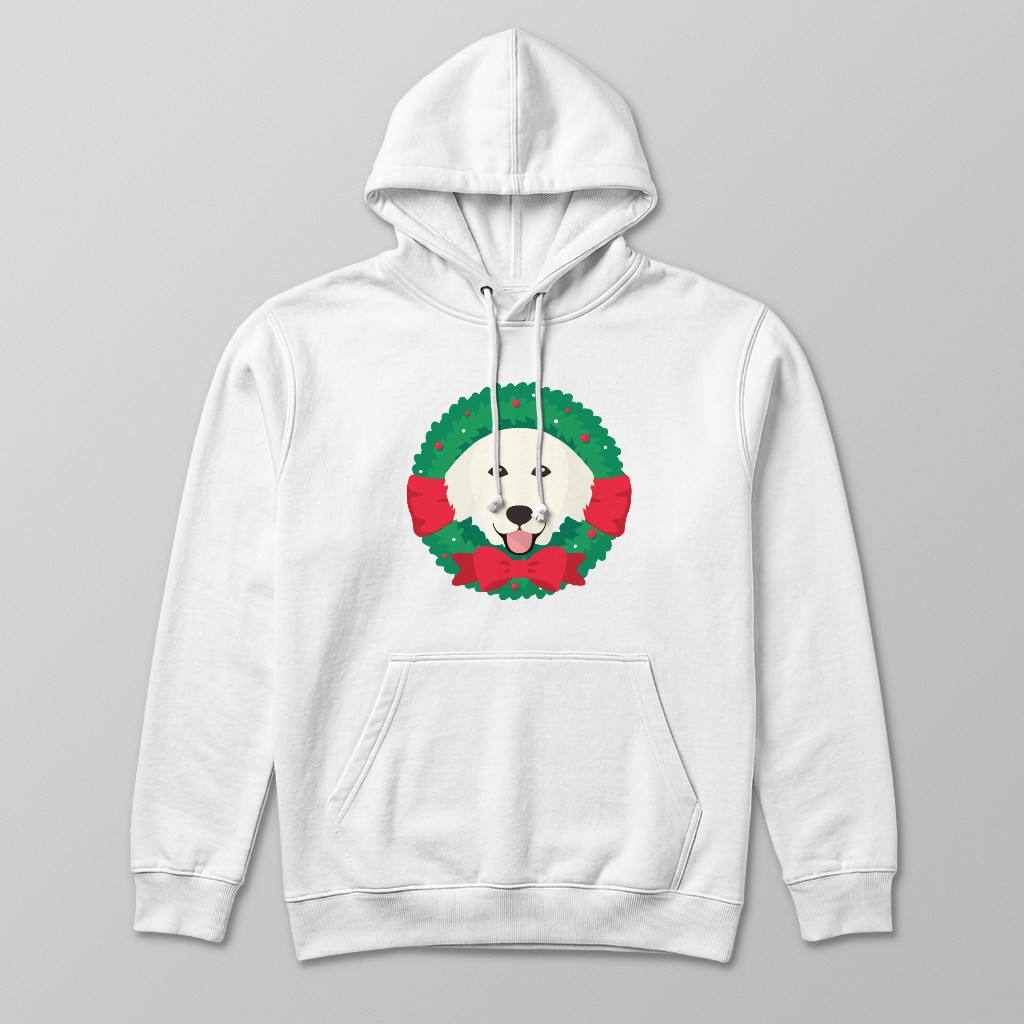 Festive Wreath: Personalised {breedFullName} Hoodie