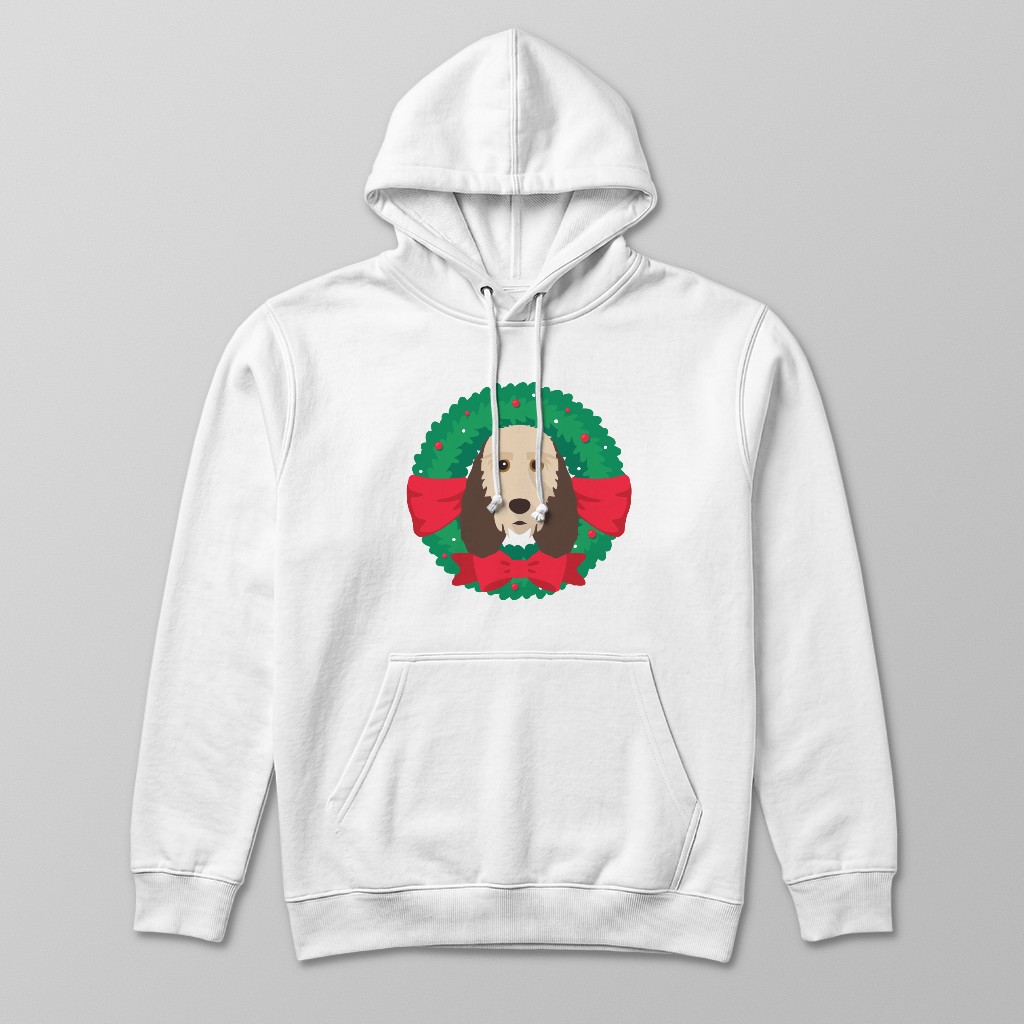 Festive Wreath: Personalised {breedFullName} Hoodie
