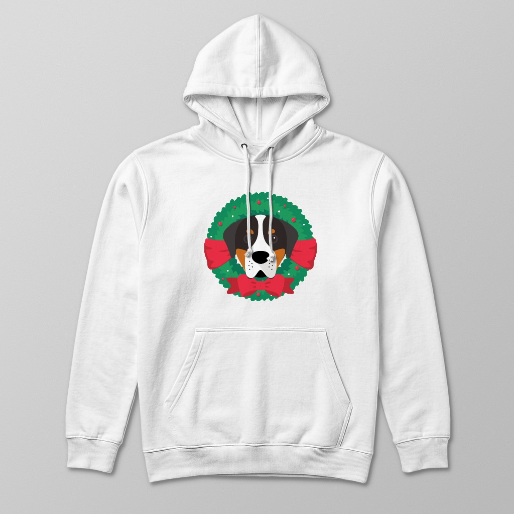 Festive Wreath: Personalised {breedFullName} Hoodie