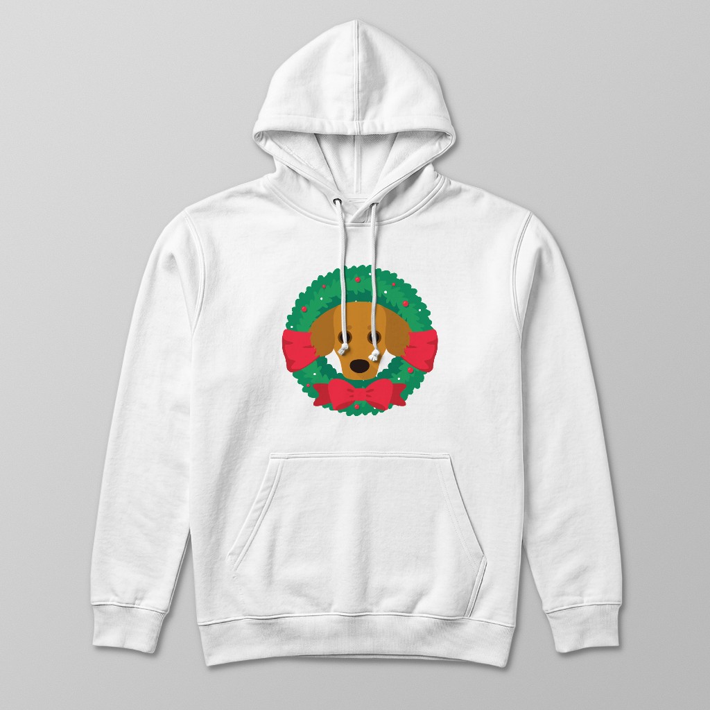 Festive Wreath: Personalised {breedFullName} Hoodie