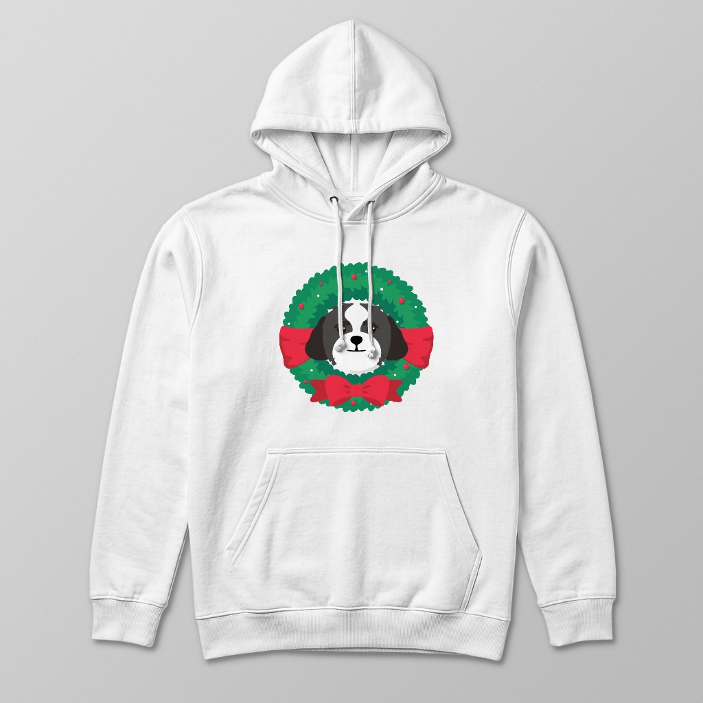 Festive Wreath: Personalised {breedFullName} Hoodie