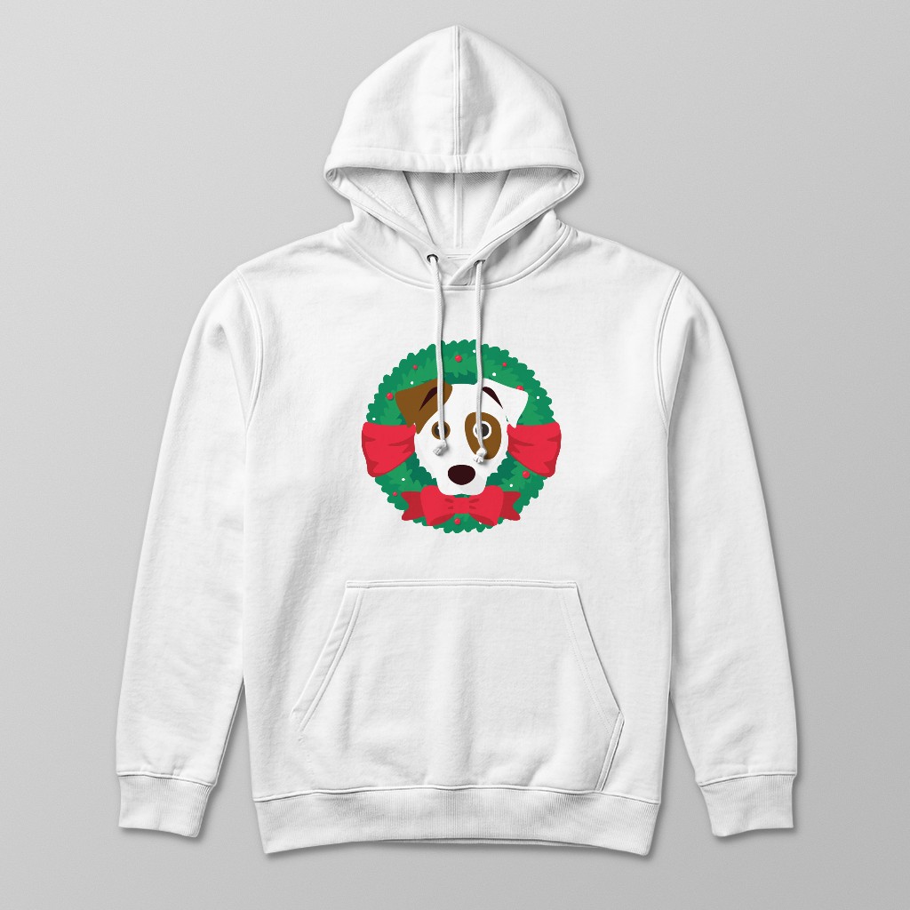 Festive Wreath: Personalised {breedFullName} Hoodie