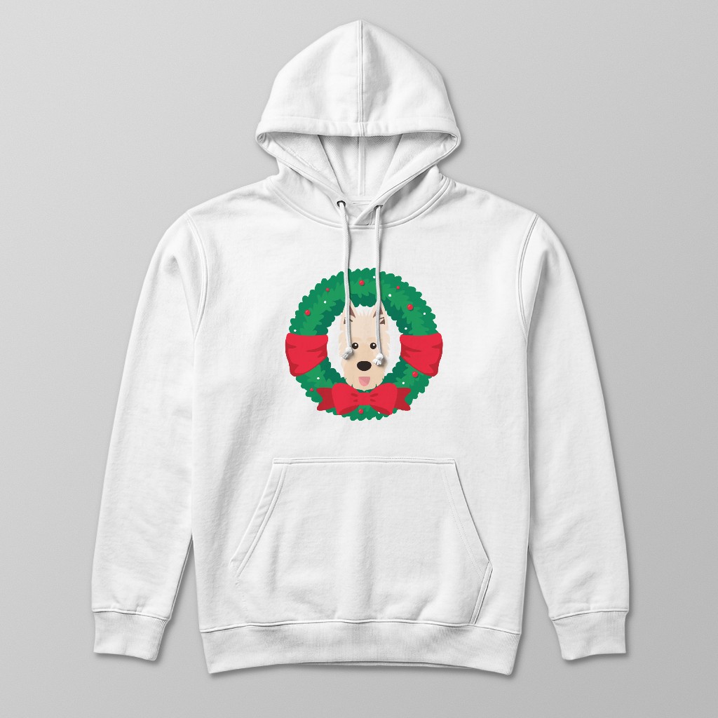 Festive Wreath: Personalised {breedFullName} Hoodie