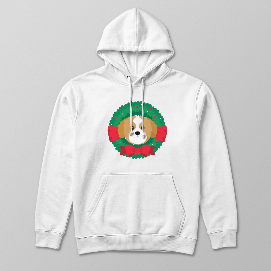 Festive Wreath: Personalised {breedFullName} Hoodie
