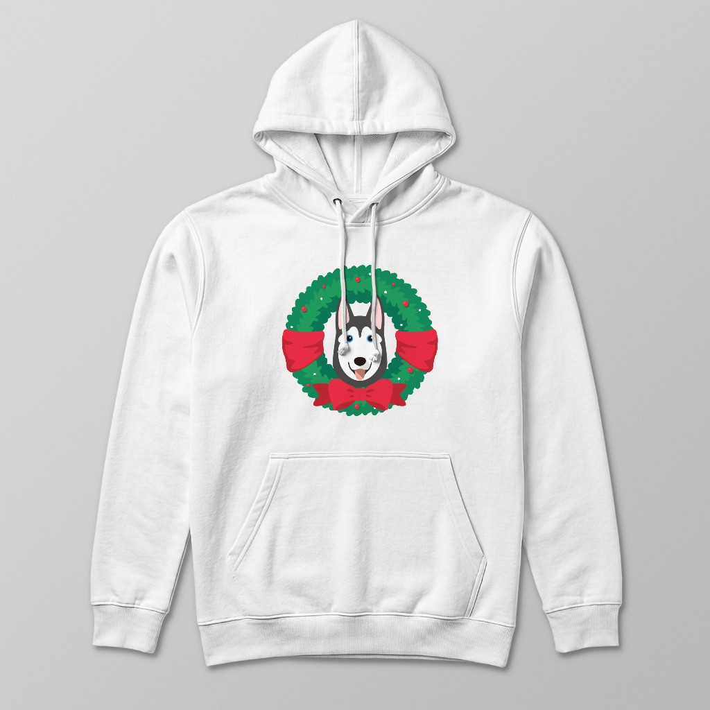 Festive Wreath: Personalised {breedFullName} Hoodie