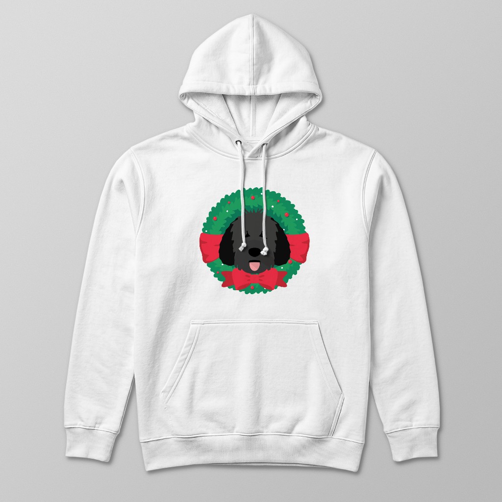Festive Wreath: Personalised {breedFullName} Hoodie