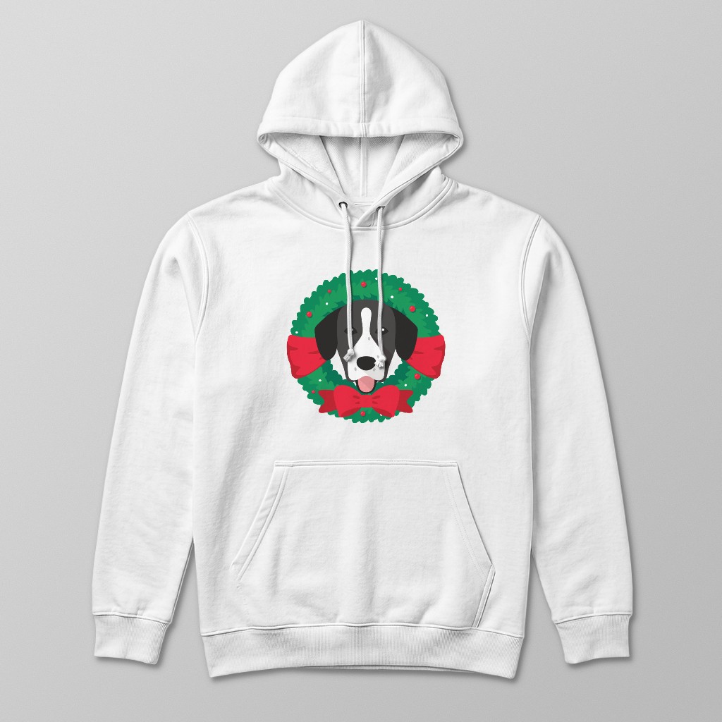 Festive Wreath: Personalized {breedFullName} Hoodie