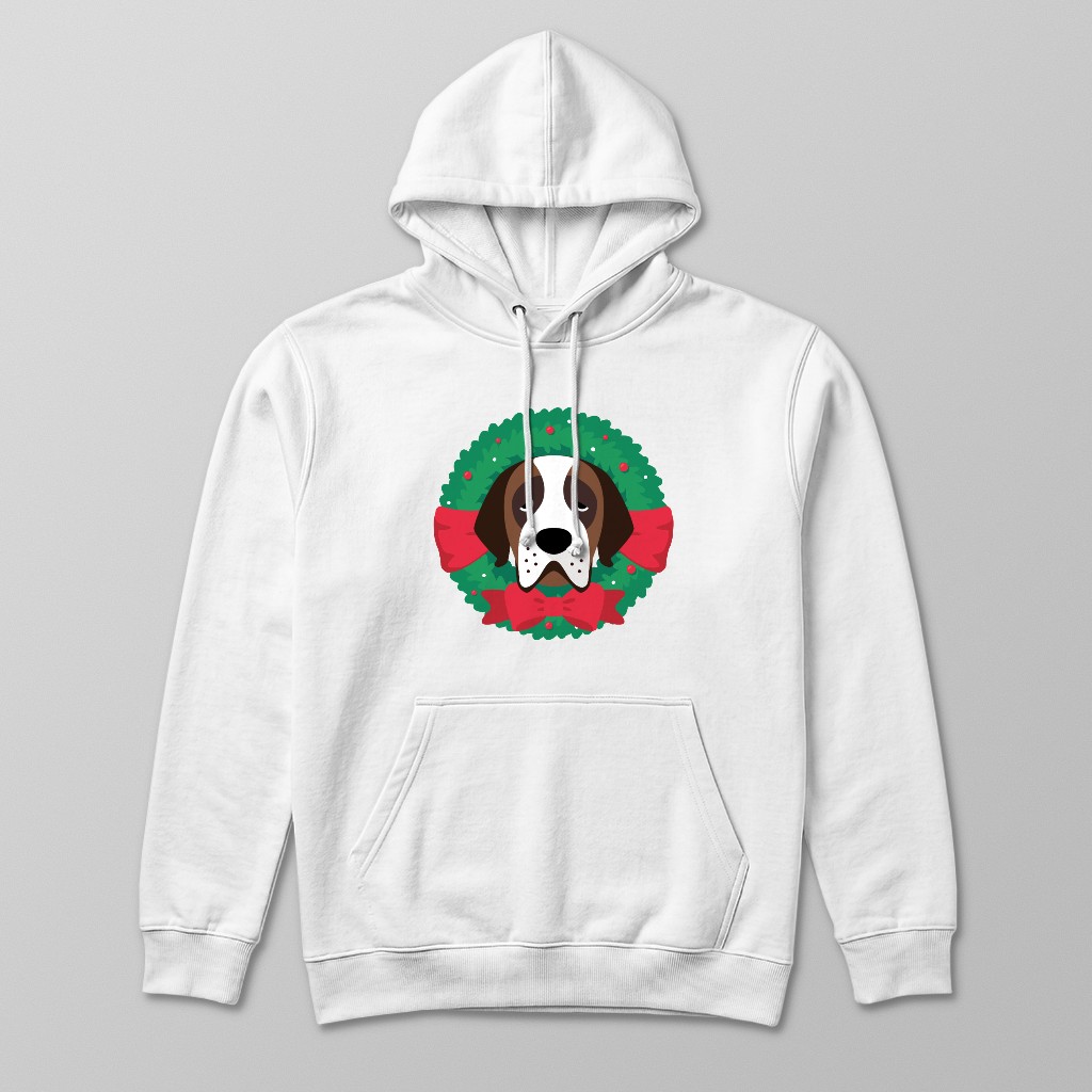 Festive Wreath: Personalised {breedFullName} Hoodie