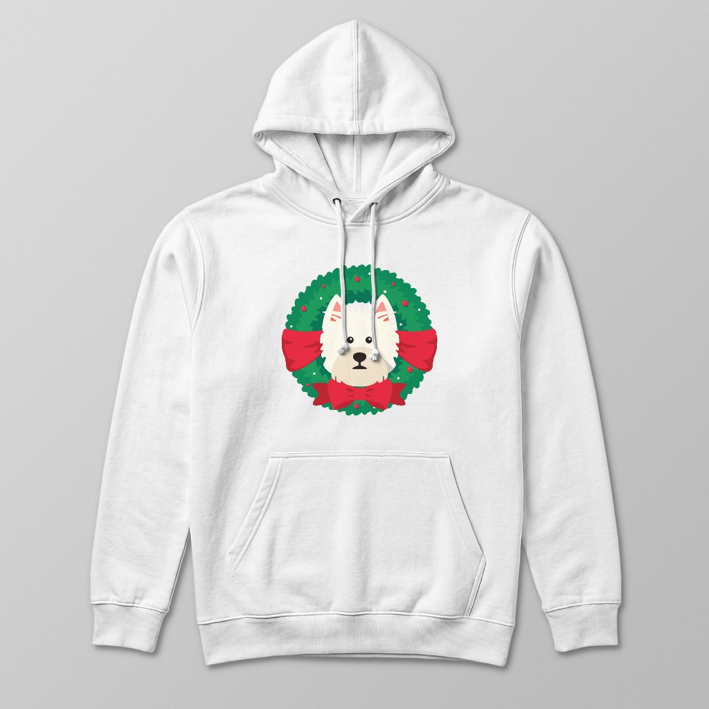Festive Wreath: Personalised {breedFullName} Hoodie