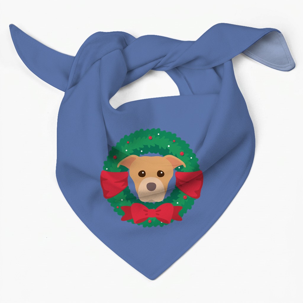 Festive Wreath: Personalised {breedFullName} Bandana