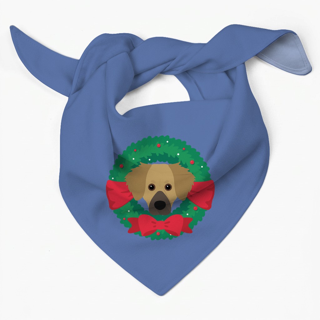 Festive Wreath: Personalised {breedFullName} Bandana