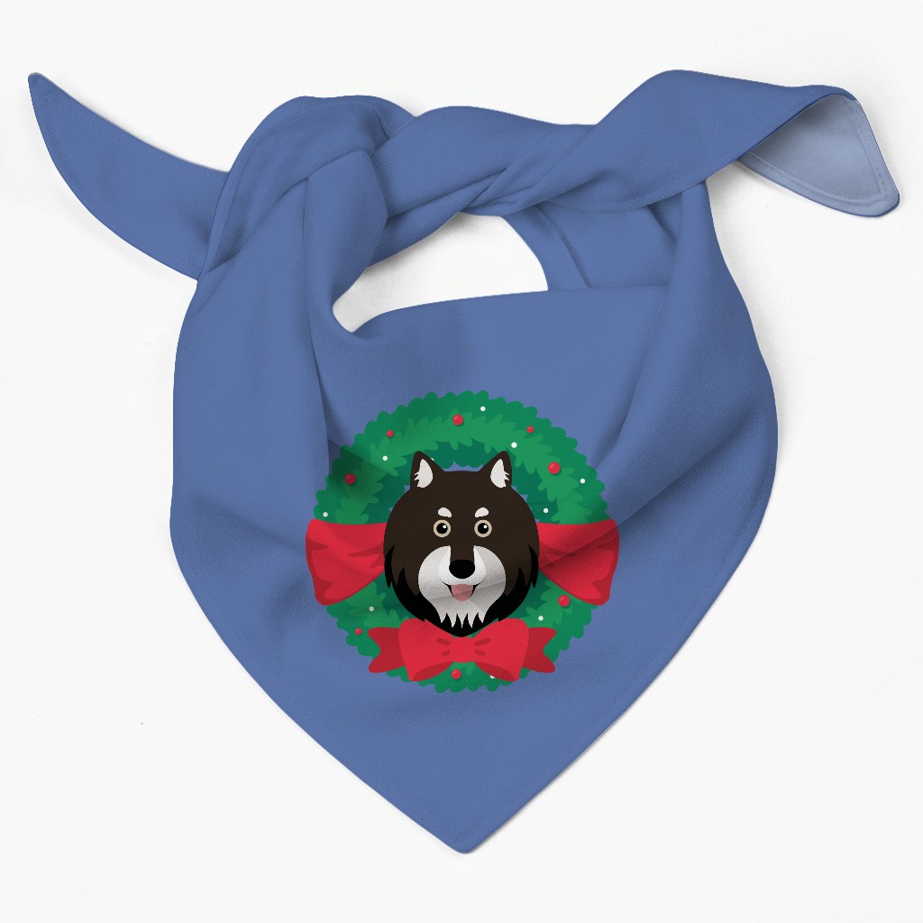 Festive Wreath: Personalised {breedFullName} Bandana