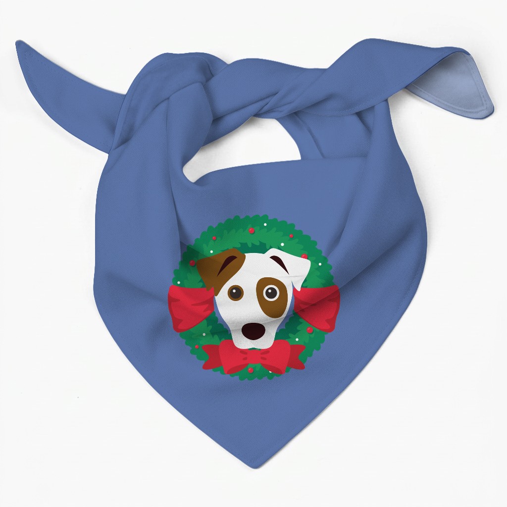 Festive Wreath: Personalised {breedFullName} Bandana