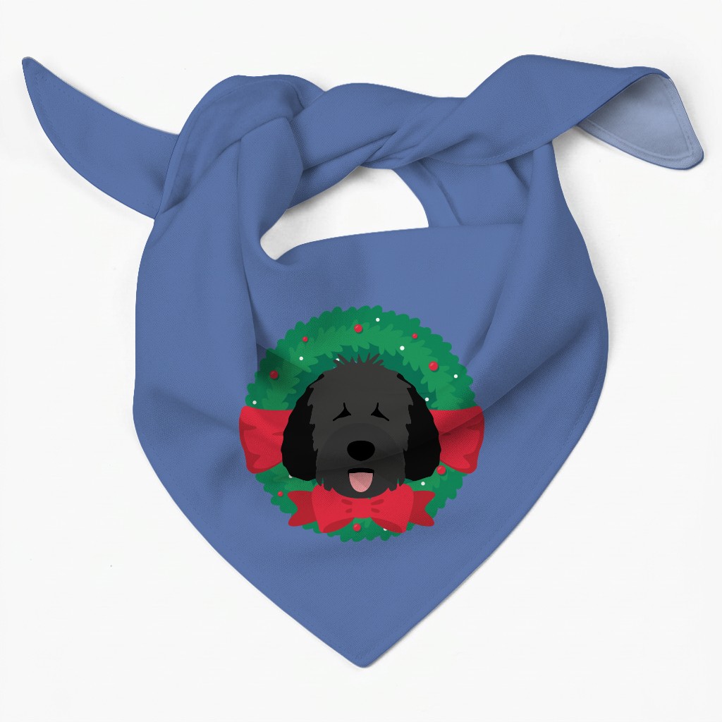 Festive Wreath: Personalised {breedFullName} Bandana