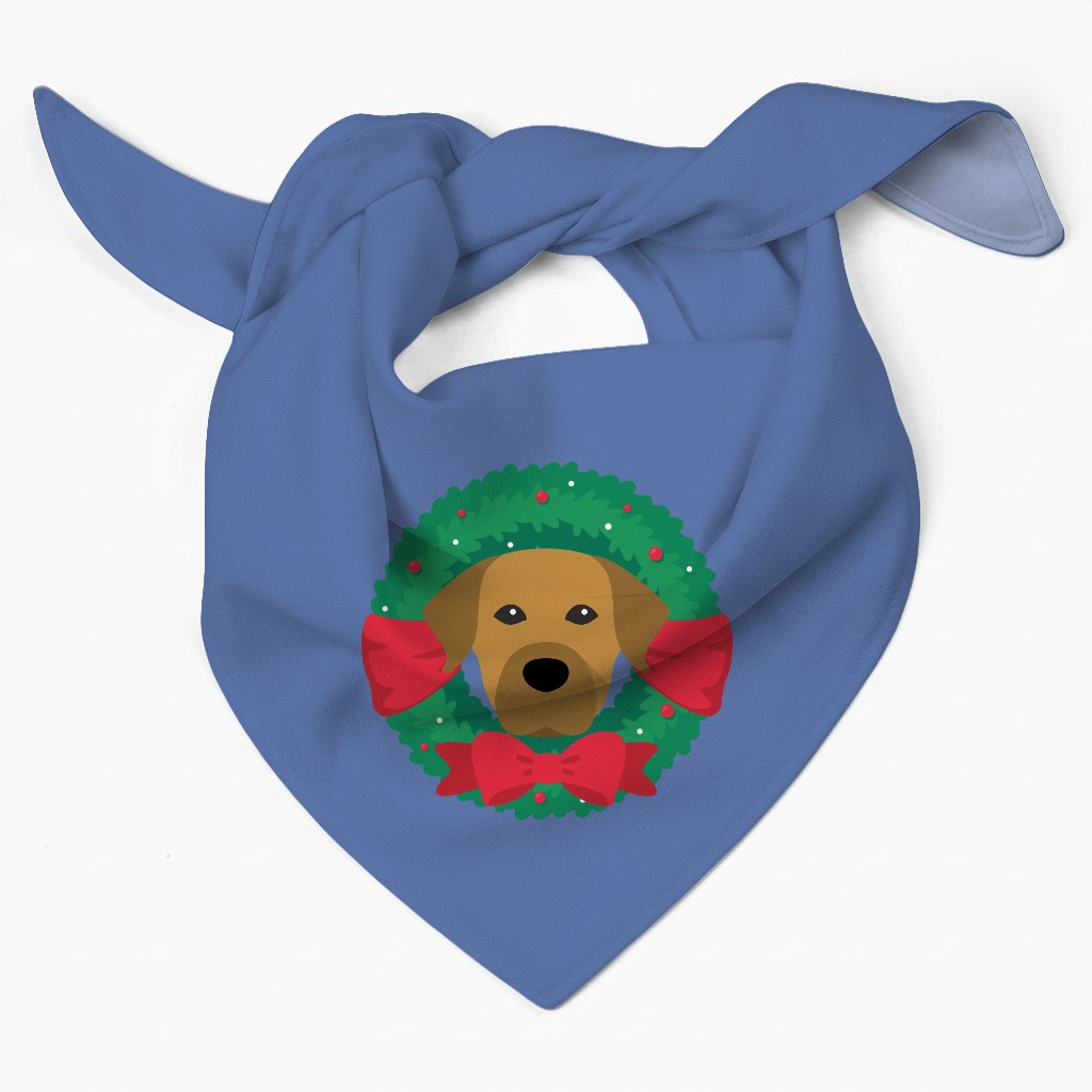 Festive Wreath: Personalized {breedFullName} Bandana