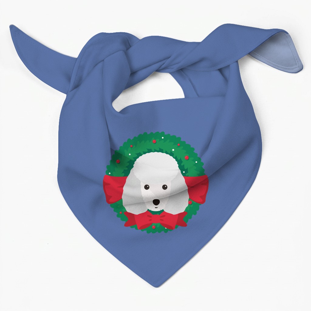 Festive Wreath: Personalized {breedFullName} Bandana