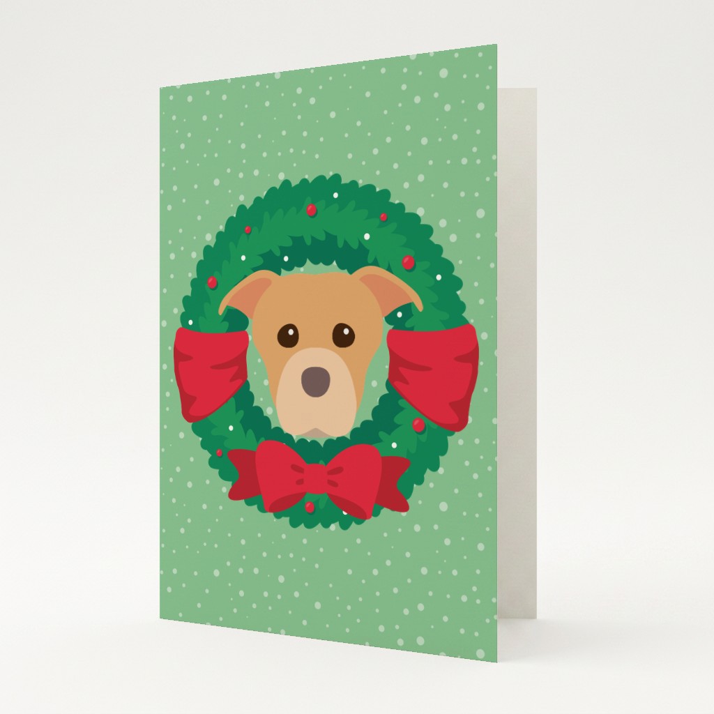 Festive Wreath: Personalised {breedFullName} Card