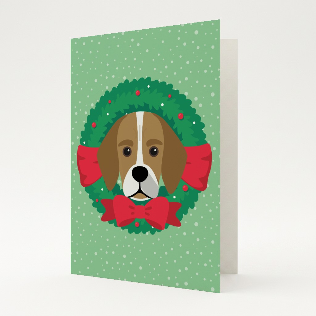 Festive Wreath: Personalised {breedFullName} Card