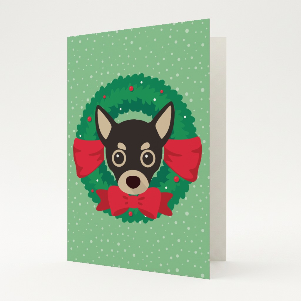 Festive Wreath: Personalised {breedFullName} Card