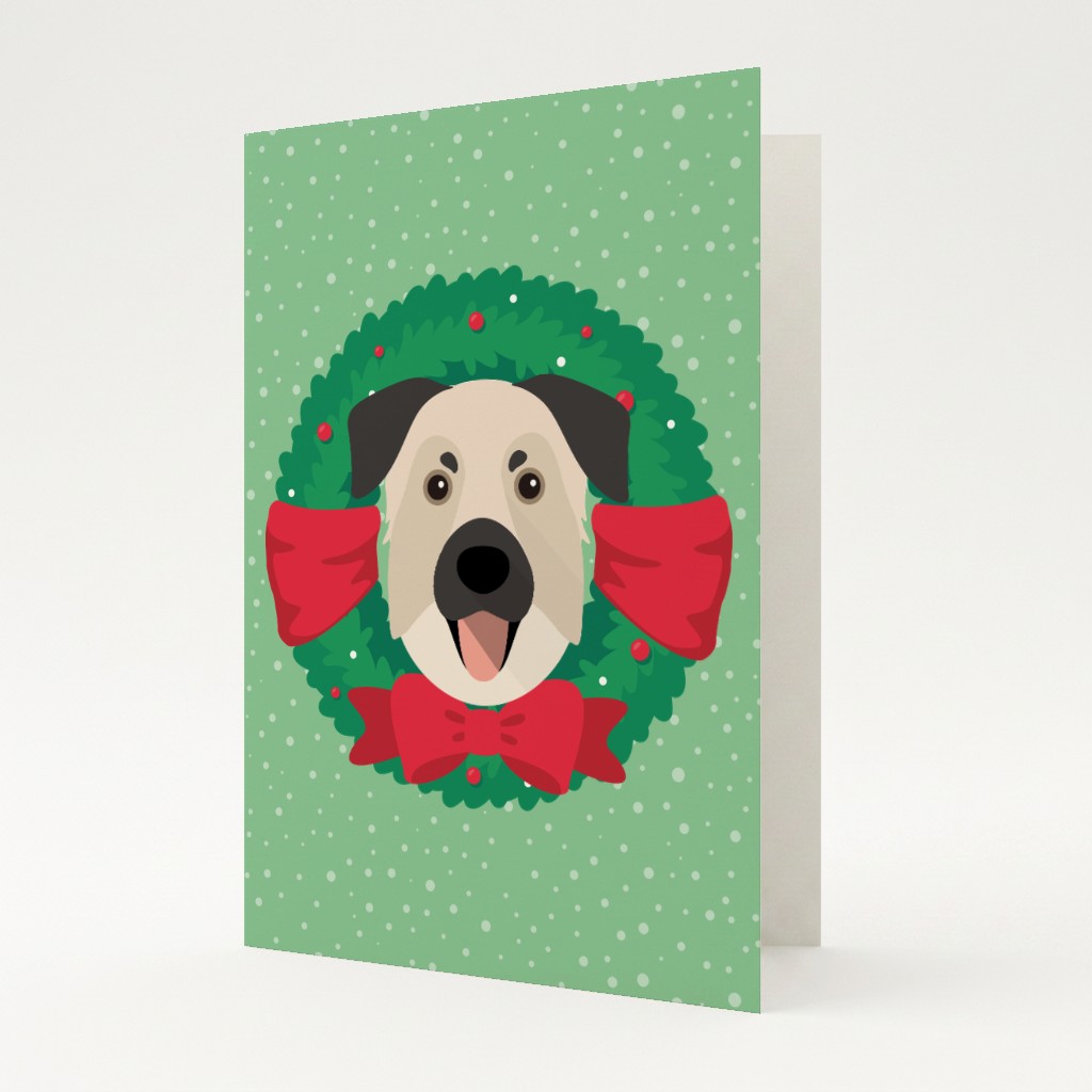Festive Wreath: Personalised {breedFullName} Card