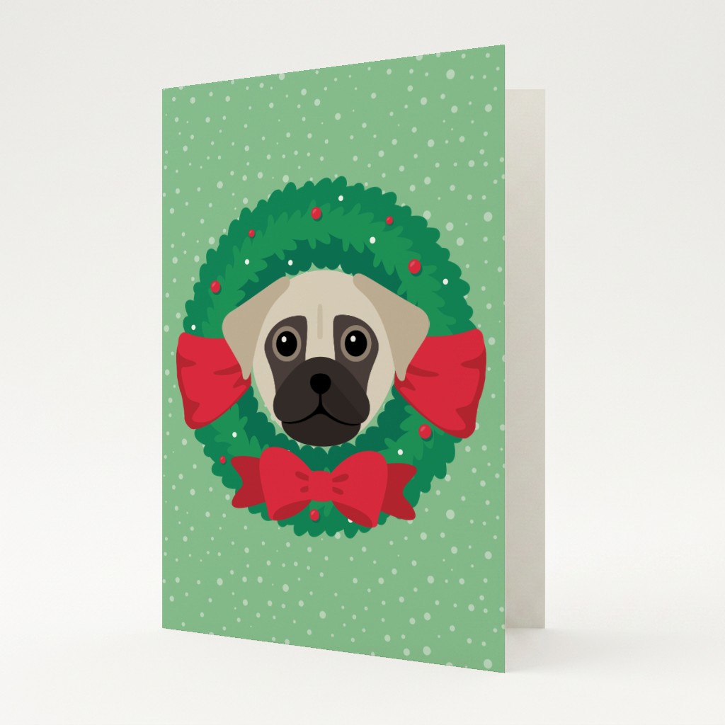Festive Wreath: Personalised {breedFullName} Card