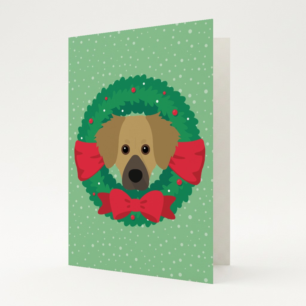 Festive Wreath: Personalised {breedFullName} Card