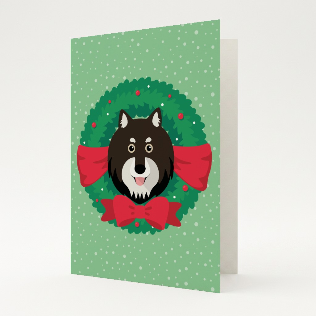 Festive Wreath: Personalised {breedFullName} Card