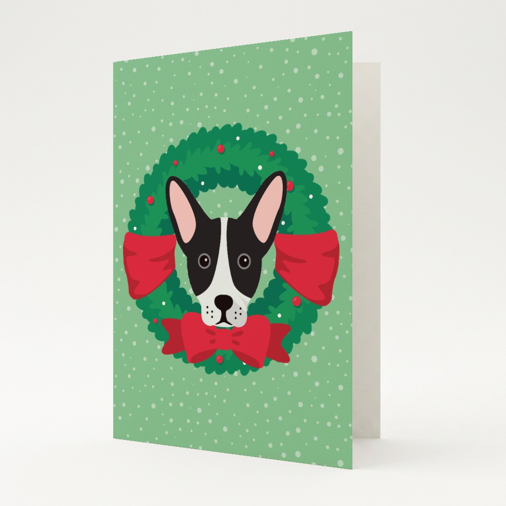 Festive Wreath: Personalised {breedFullName} Card