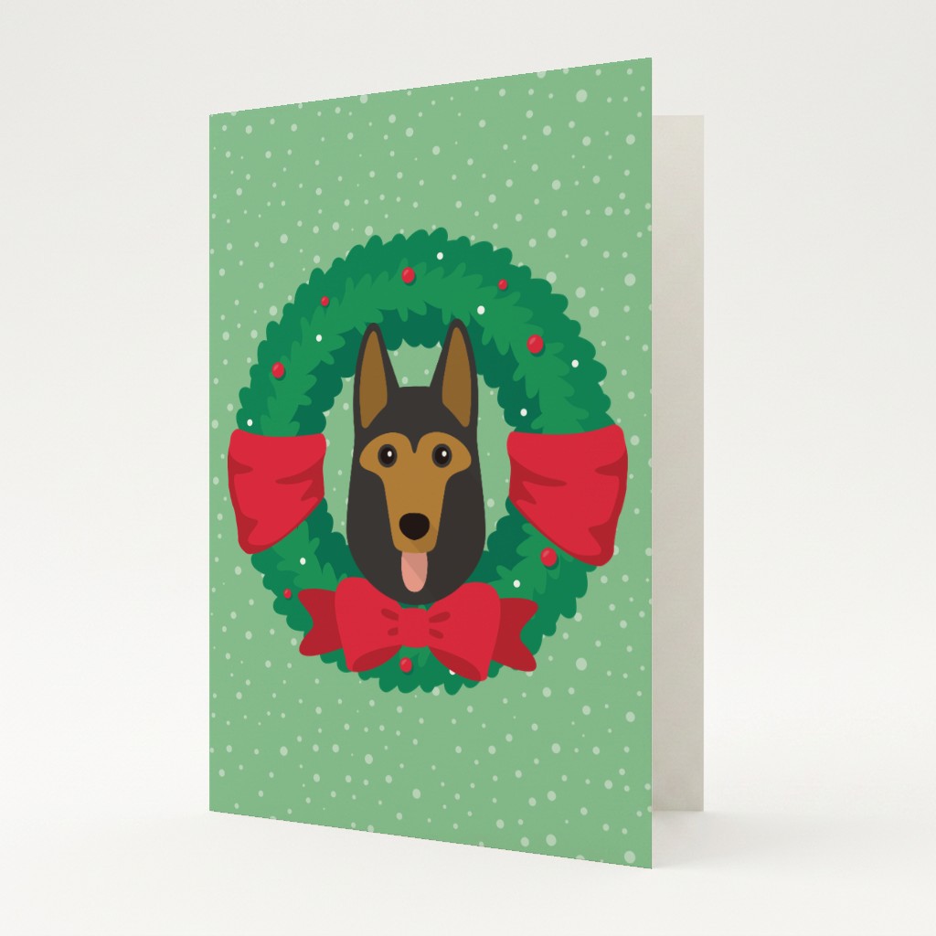 Festive Wreath: Personalised {breedFullName} Card