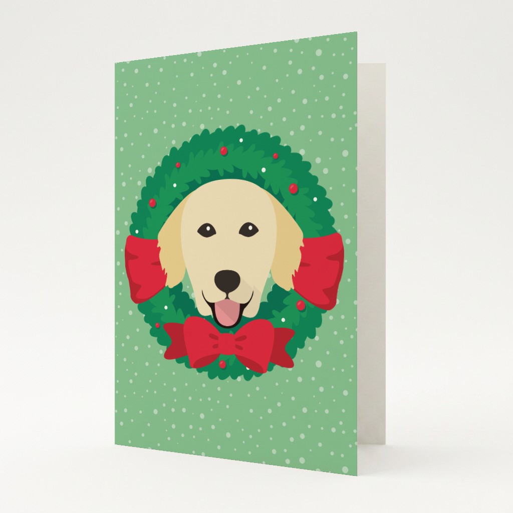 Festive Wreath: Personalized {breedFullName} Card
