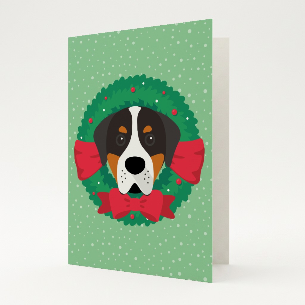 Festive Wreath: Personalised {breedFullName} Card